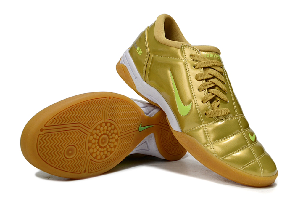 Chuteira Nike Total 90 Amarela/Verde Futsal