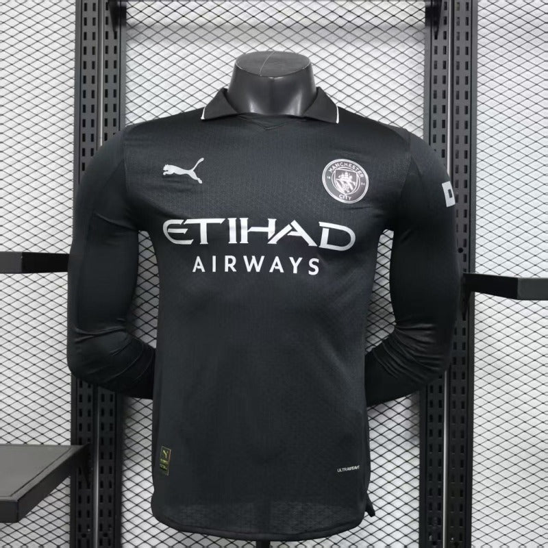 Manchester City Away 25/26  Manga Longa Player