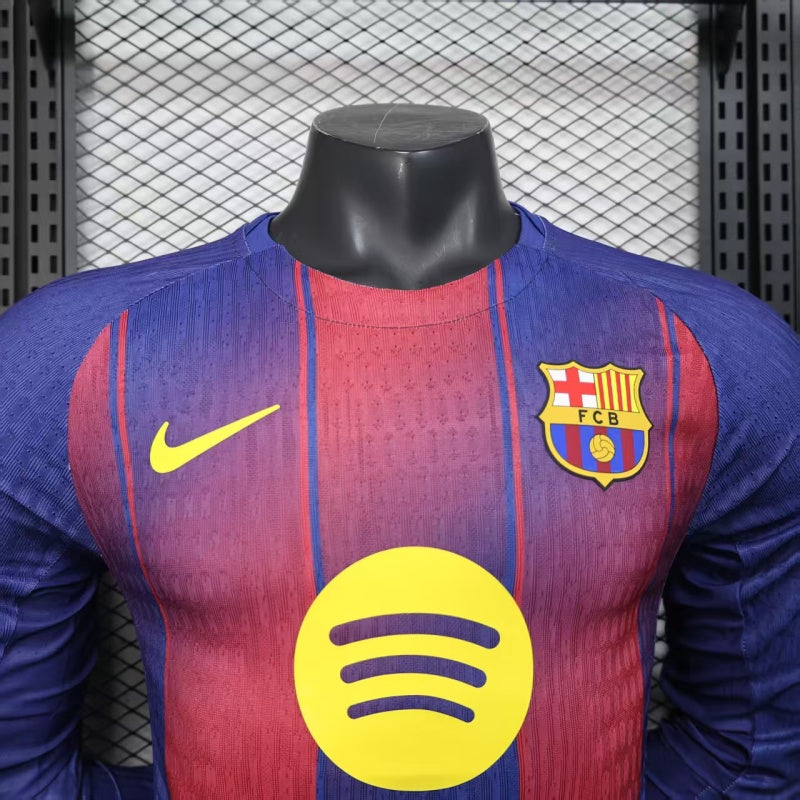 Barcelona Home 25/26  Manga Longa Player