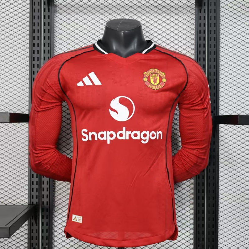 Manchester United Home 25/26  Manga Longa Player