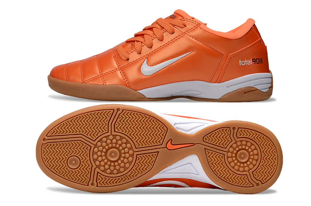 Chuteira Nike Total 90 Laranja/Branca Futsal