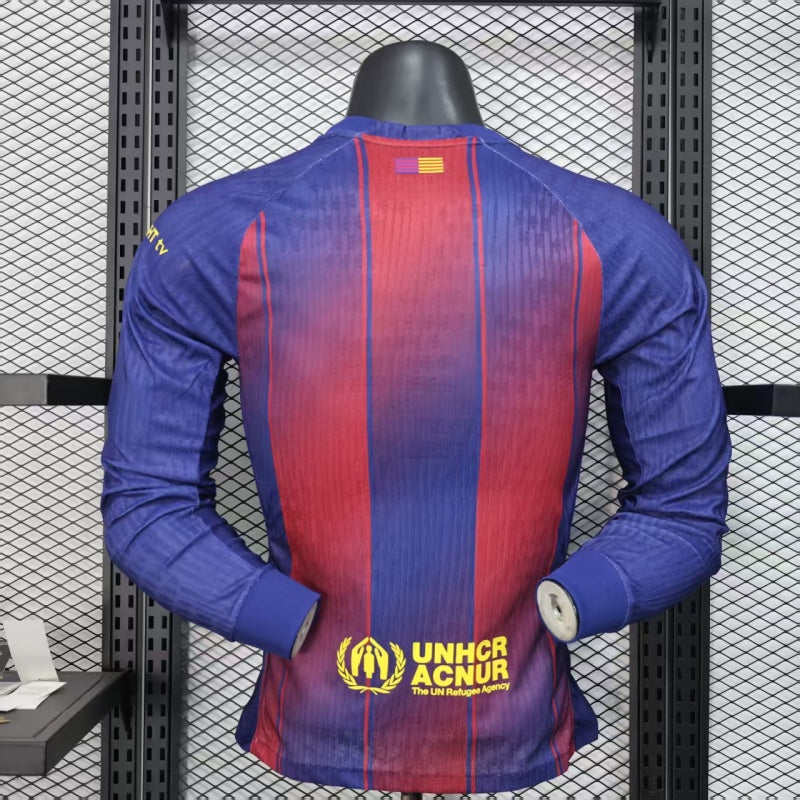 Barcelona Home 25/26  Manga Longa Player